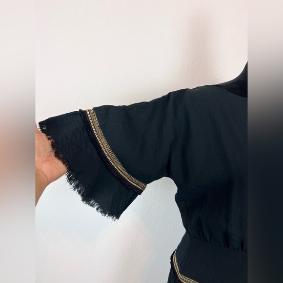 NWT Stevie May The Card Players Mini Dress in Black & Gold Size Large - Picture 7 of 11